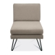 Fauteuil Jacques toile stone 