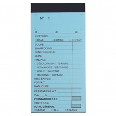 Carnet de caisse autocopiant avec numéro