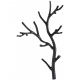 Patère branche noire