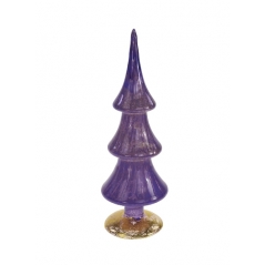 Sapin en verre lavande 29 cm