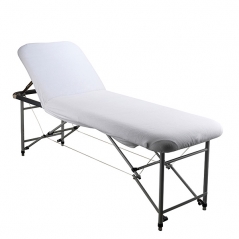 Housse blanche pour table d'esthétique