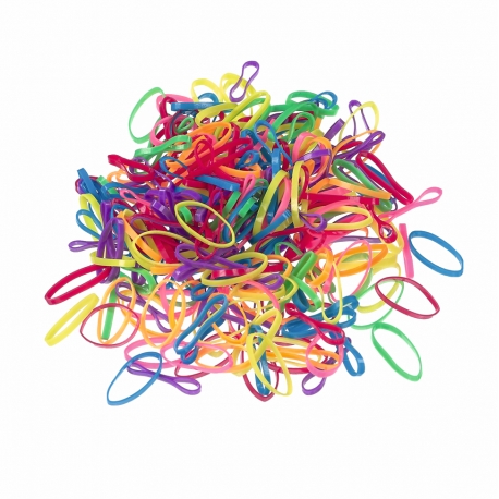 Boite de mini élastiques multicolores