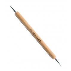 Outil à marbrer manche en bois pointes fines