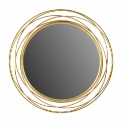Miroir cercle doré 