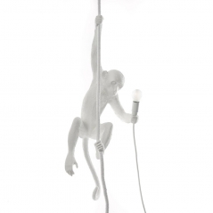 Suspension lampe singe avec corde 